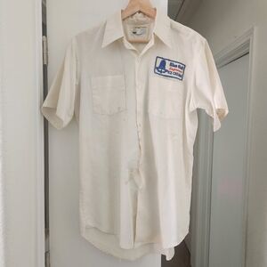 Vintage ORIGINAL Blue Bell Ice Cream Riverside USA Uniform Men's Shirt Sz Lg